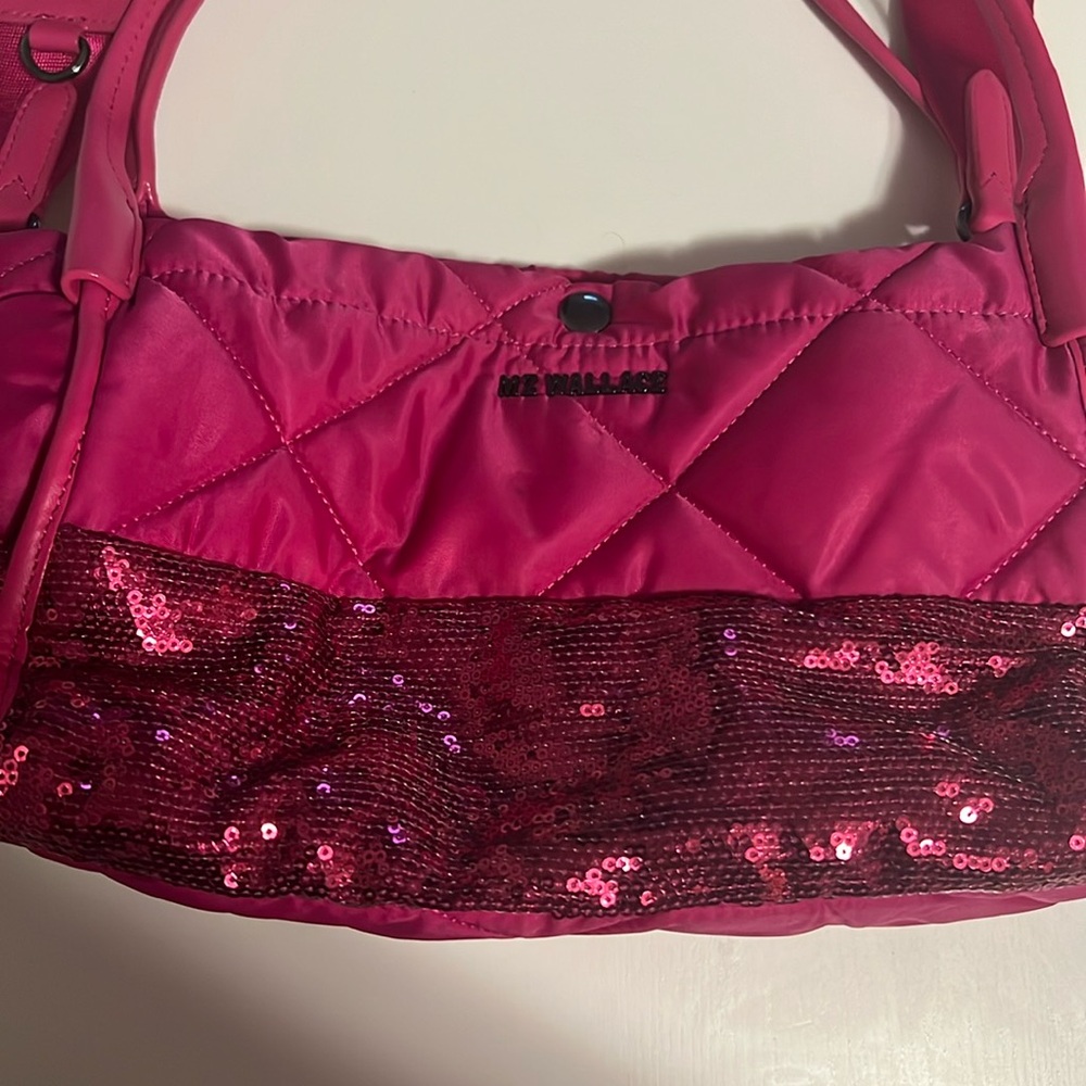 NWT MZ pink sparkly shopper tote